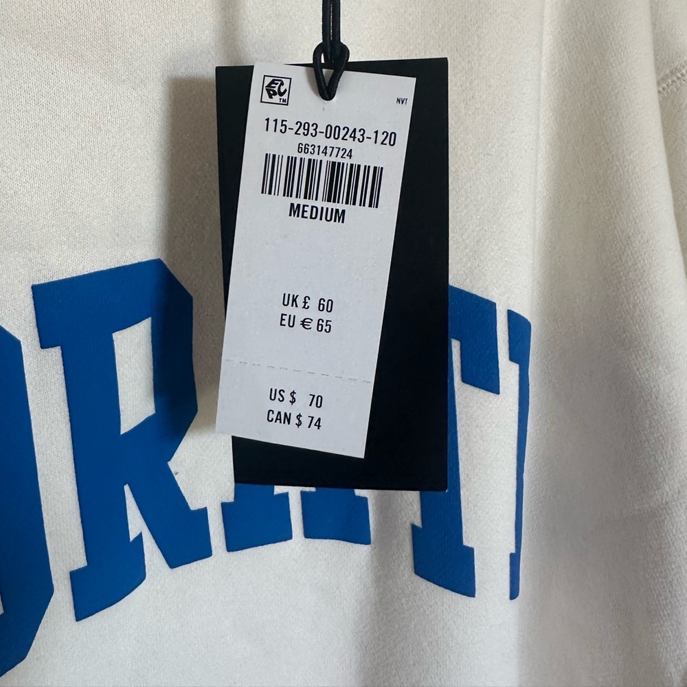 YPB by Abercrombie and Fitch Athletic mock neck- “HYDRATE”- in off white color